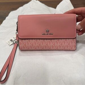 Michael Kors Blush Pink Logo Wristlet